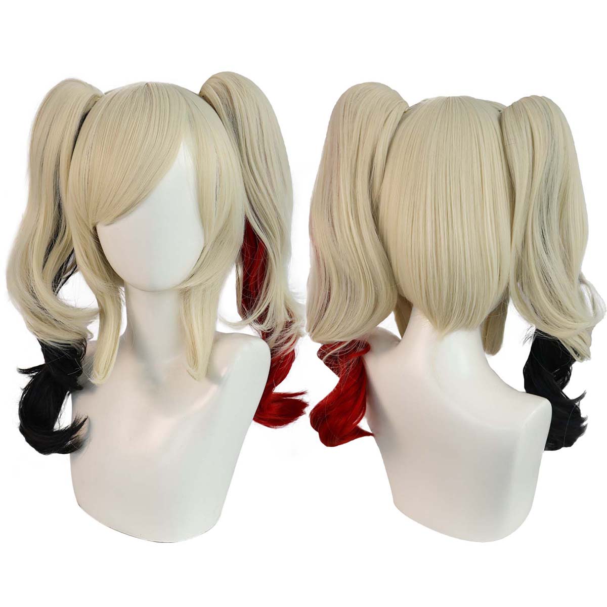 Women'S Harley Quinn Accessories - Harley Quinn Cosplay Wig Blonde Red