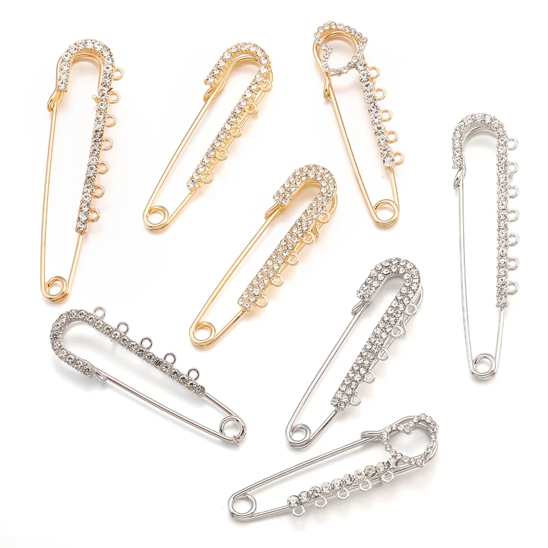 Brooch Pin Gold - Alloy Rhinestone Brooches Gold Silver Color
