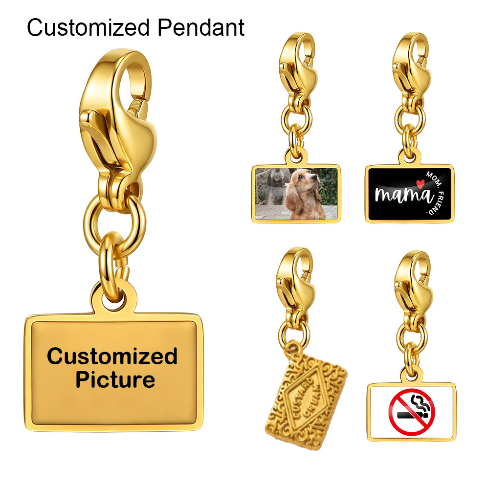 Women Accessories Picture - Fashion Square Customized Pendant Charm Image