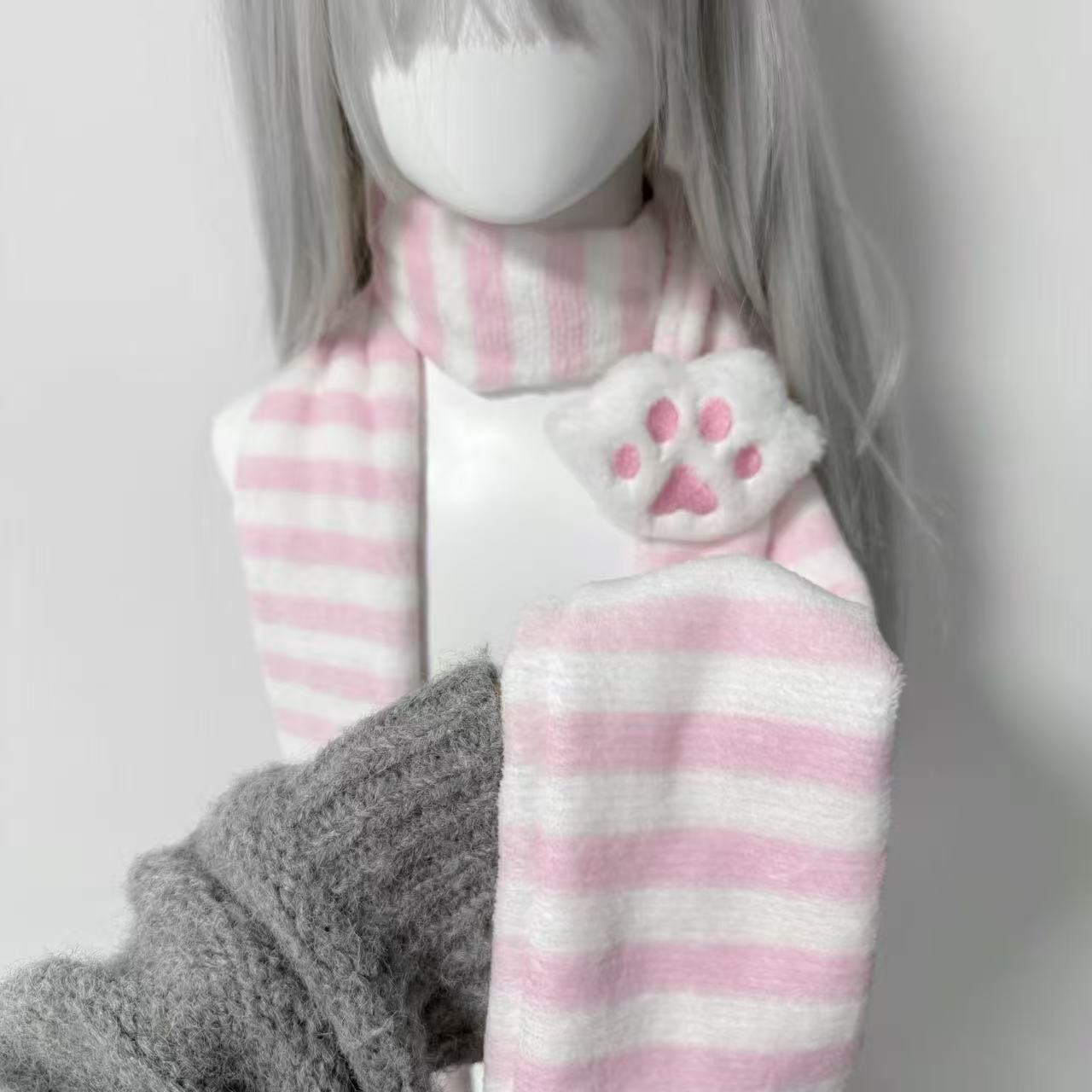 Kawaii Kniied Scarf Cat Paw De - огляд і ціна Women'S Winter Accessories Set