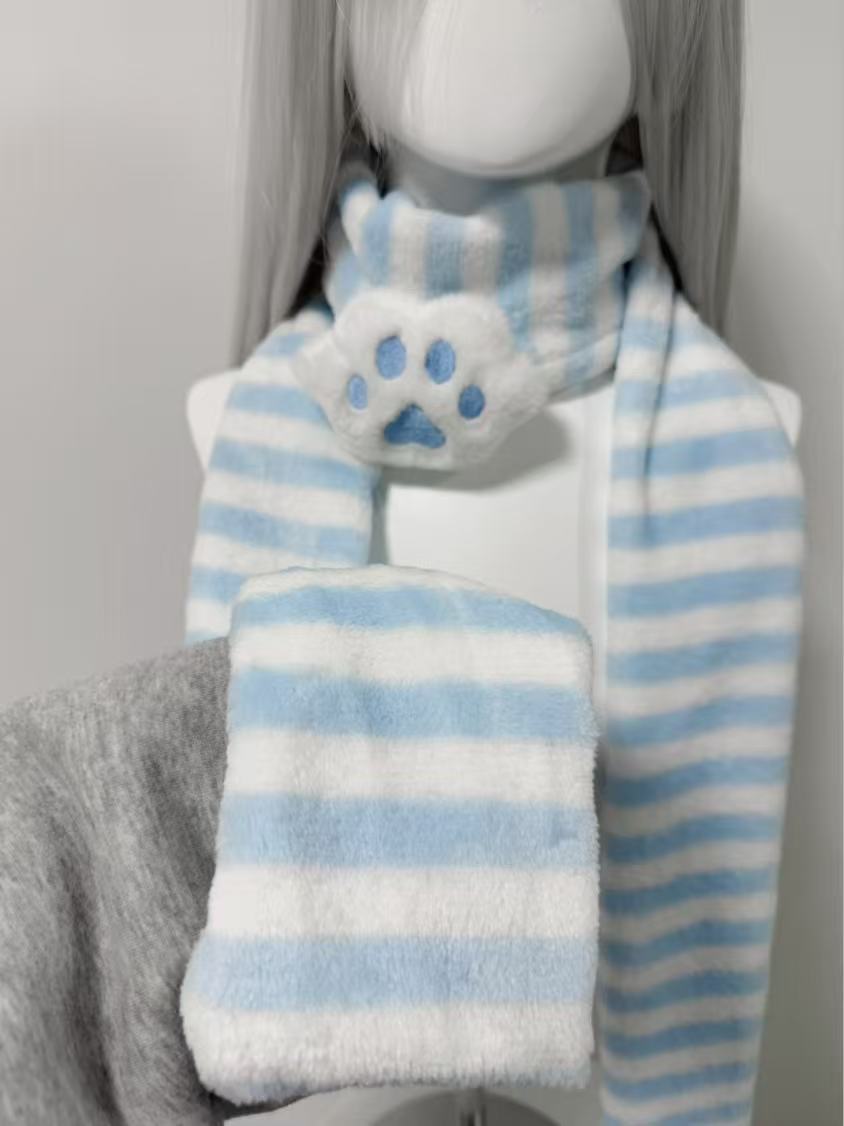 Kawaii Kniied Scarf Cat Paw De - огляд і ціна Women'S Winter Accessories Set
