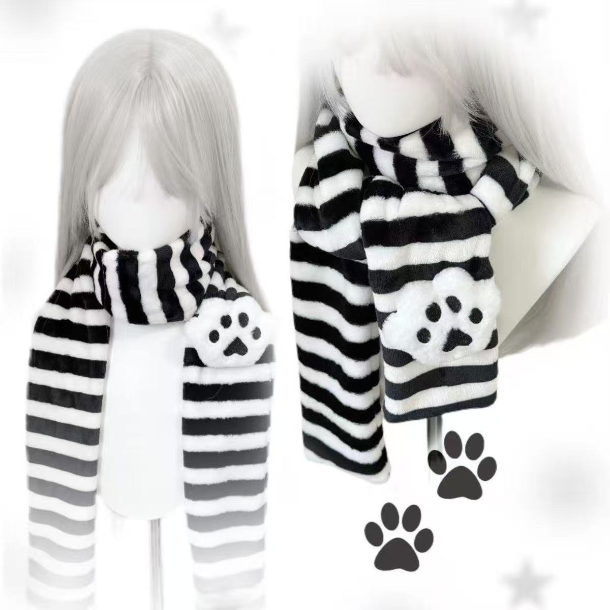 Kawaii Kniied Scarf Cat Paw De - огляд і ціна Women'S Winter Accessories Set