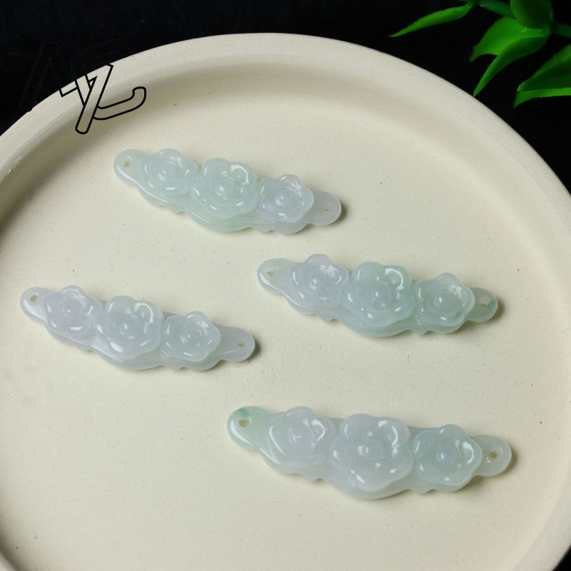 1pc Natural Jadeite Emerald Fl - огляд і ціна Women'S Accessories And Jewelry