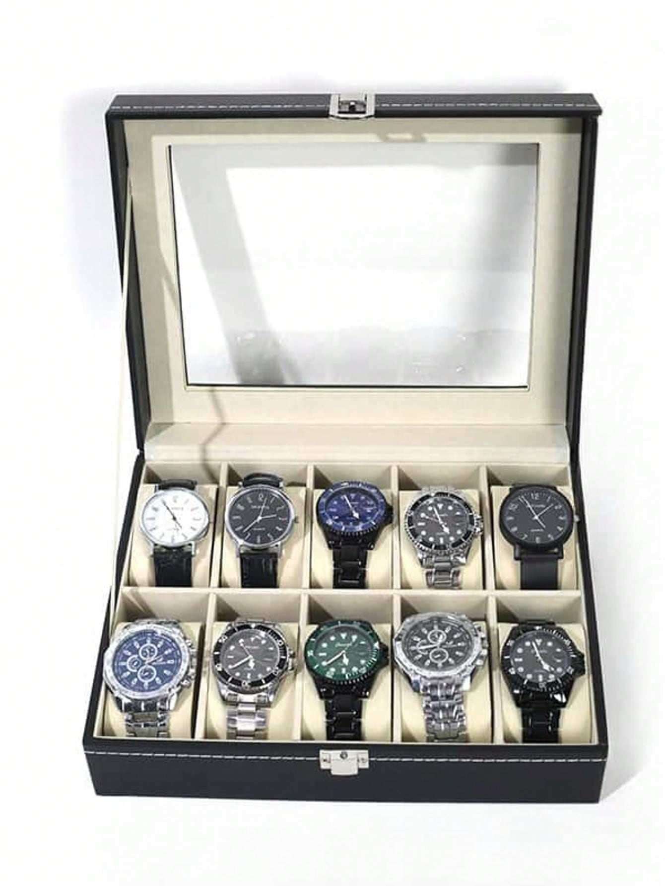 Leather Watch Box with Lock, L - огляд і ціна Women Accessories Gift Box