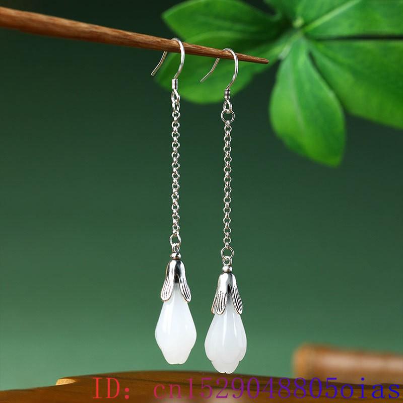 White Real Jade Flower Earring - огляд і ціна Women'S Yellow Accessories
