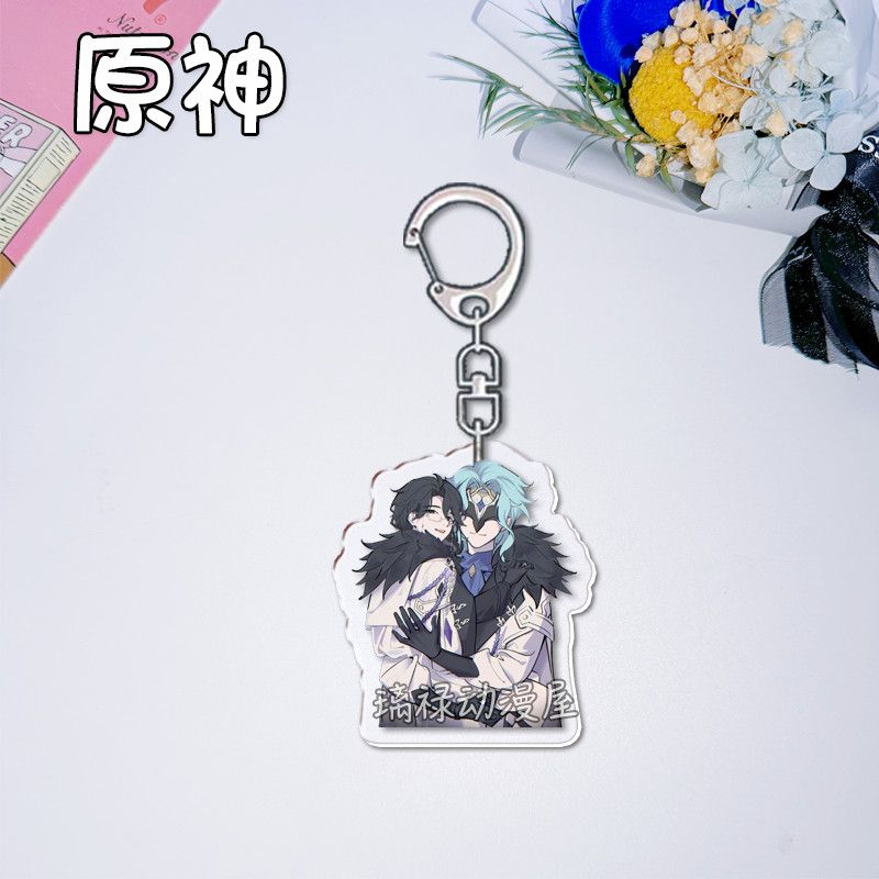 2pcs Genshin Impact  Keychains - огляд і ціна Women'S Accessories And Jewelry