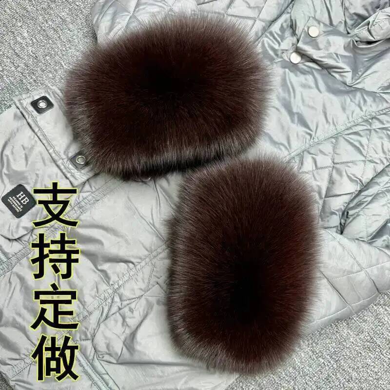 Ladies fox fur Arm Warmers Set - огляд і ціна Women'S Winter Accessories Set
