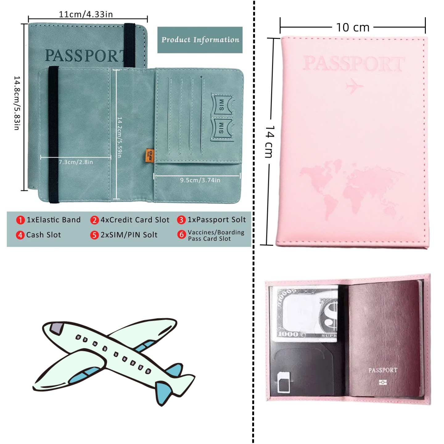 Vintage RFID Passport Cover fo - огляд і ціна Women'S Accessories Wallet