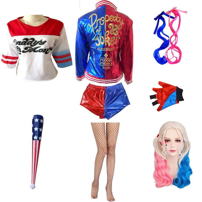 Anime Cosplay Girls Women Quin - огляд і ціна Women'S Harley Quinn Accessories