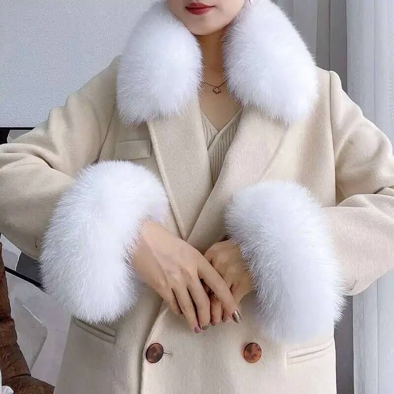 Winter Real Fur Collar And Cuf - огляд і ціна Women'S Winter Accessories Set