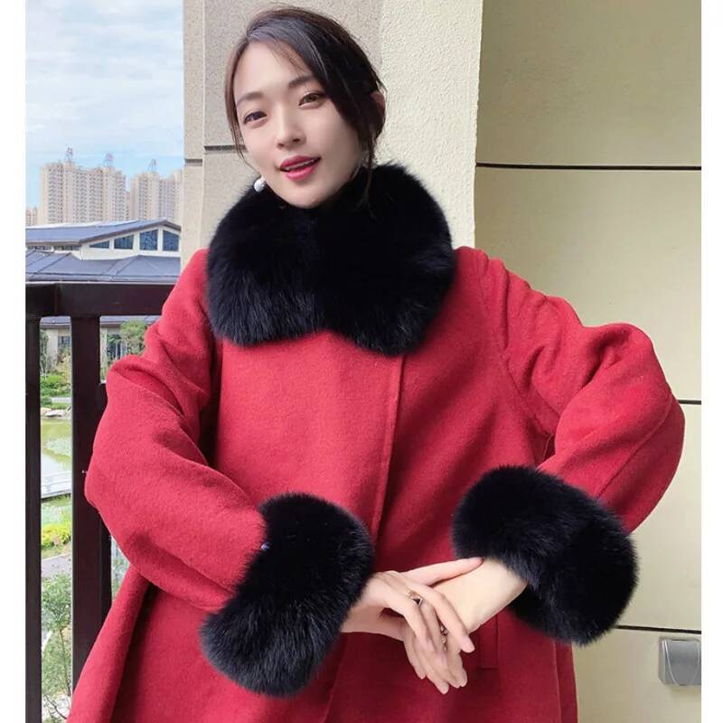 Winter Real Fur Collar And Cuf - огляд і ціна Women'S Winter Accessories Set